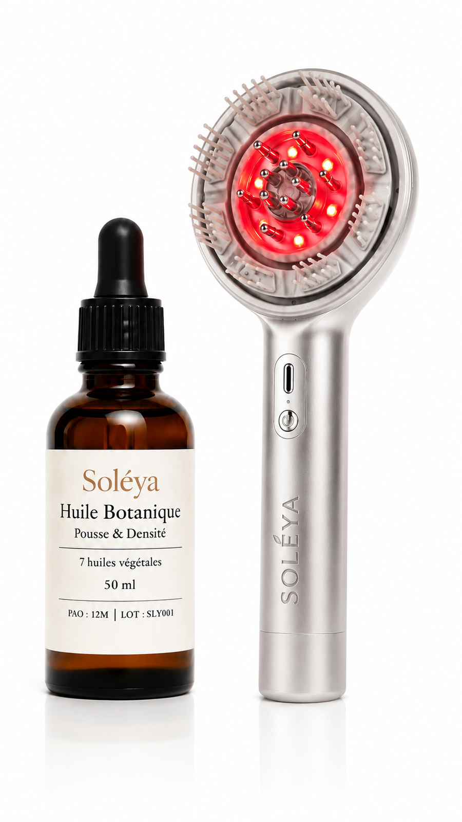 Brosse LED Soléya | Stimulation & Croissance