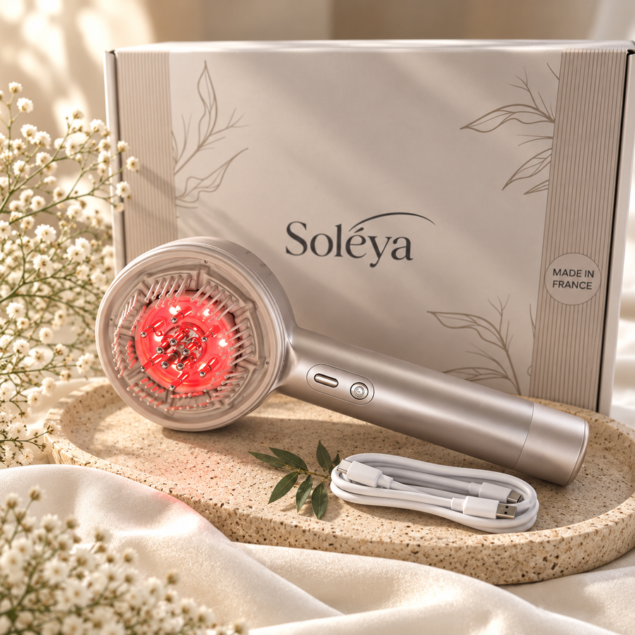 Brosse LED Soléya Paris | Stimulation & Croissance